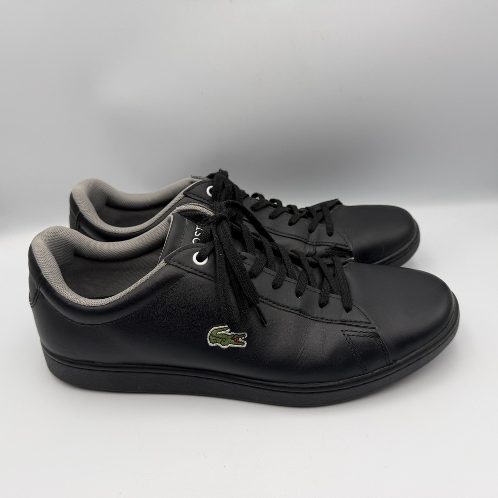 Lacoste Alligator Tennis Shoes Hydez 119 Mens 11 Shoes Black Grey Leather Lace